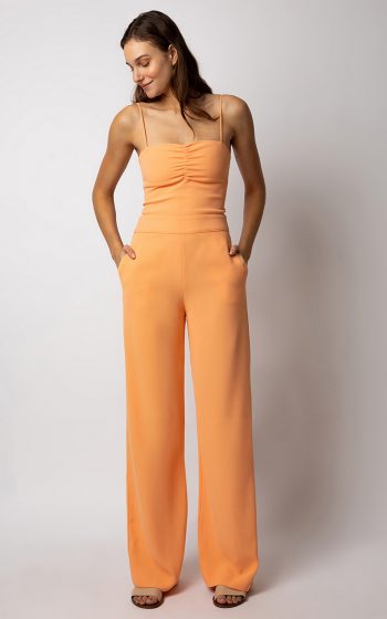 calça pantalona preta longa